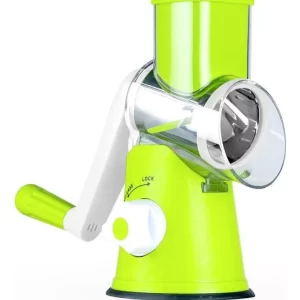 Fatiador, Ralador e Cortador de Legumes Giratório Manual 3 em 1 – Praticidade e Agilidade na Sua Cozinha!