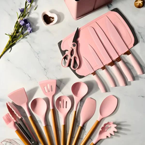 Conjunto de Utensílios de Silicone 19 Peças – Alta Qualidade, Design Sofisticado e Máxima Funcionalidade! - Imagem 3