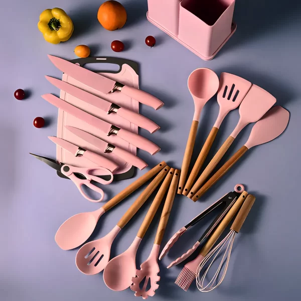 Conjunto de Utensílios de Silicone 19 Peças – Alta Qualidade, Design Sofisticado e Máxima Funcionalidade! - Imagem 6