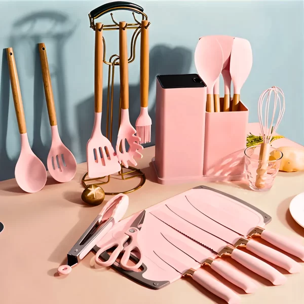 Conjunto de Utensílios de Silicone 19 Peças – Alta Qualidade, Design Sofisticado e Máxima Funcionalidade! - Imagem 5