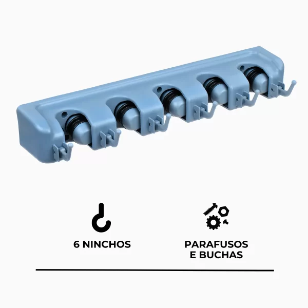 Suporte Multiuso com 6 Ganchos – Organização Inteligente para sua Casa! - Imagem 9