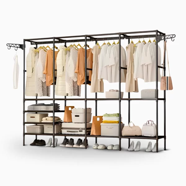 Armário Multiuso com Cabideiro Quádruplo – Organização, Estilo e Funcionalidade em um Só Produto!