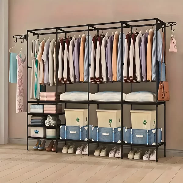 Armário Multiuso com Cabideiro Quádruplo – Organização, Estilo e Funcionalidade em um Só Produto! - Imagem 3