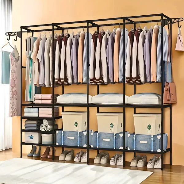 Armário Multiuso com Cabideiro Quádruplo – Organização, Estilo e Funcionalidade em um Só Produto! - Imagem 4