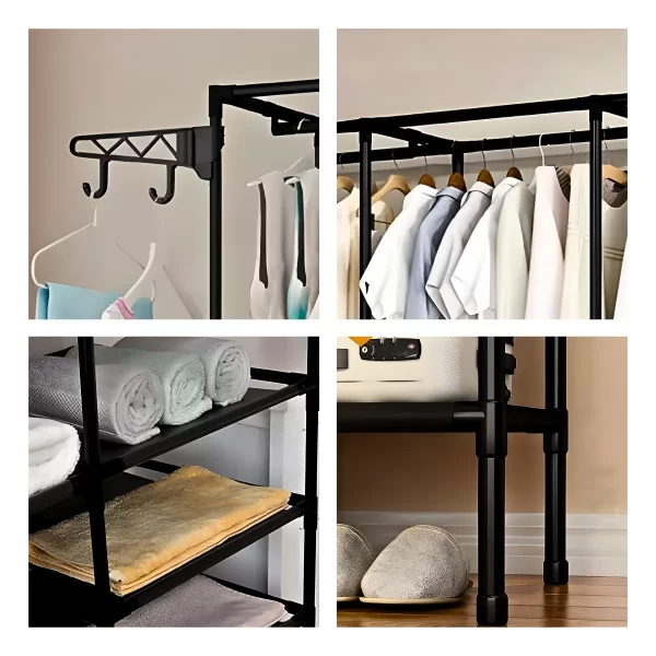 Armário Multiuso com Cabideiro Quádruplo – Organização, Estilo e Funcionalidade em um Só Produto! - Imagem 5