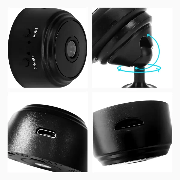 🔒 Mini Câmera A9 Wi-Fi Full HD – Segurança Discreta com Alta Tecnologia - Imagem 6