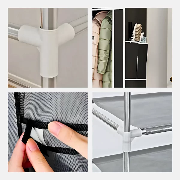 Armário de Tecido Dobrável com Cabideiro – Organização Prática, Inteligente e com Estilo! - Imagem 8