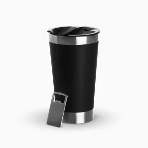 Copo Térmico Inox com Tampa e Abridor – 437ml | Bebida Gelada ou Quente por Mais Tempo!