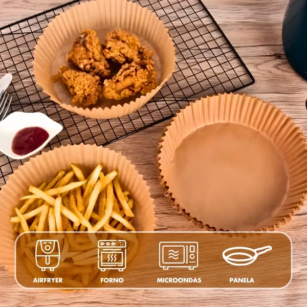 Formas de Papel Descartáveis para Fritadeira Elétrica – 50 Unidades - Imagem 7