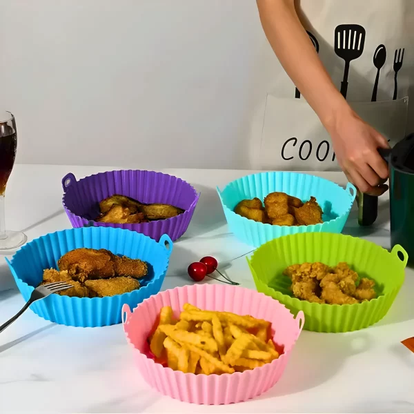 Forma de silicone reutilizável para fritadeira a ar Air Frye - Imagem 4