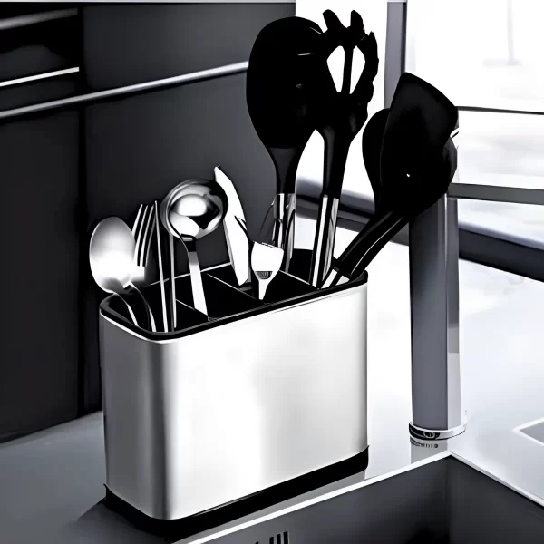 Porta talheres em inox: Organize sua Cozinha com Estilo e Eficiência - Imagem 3