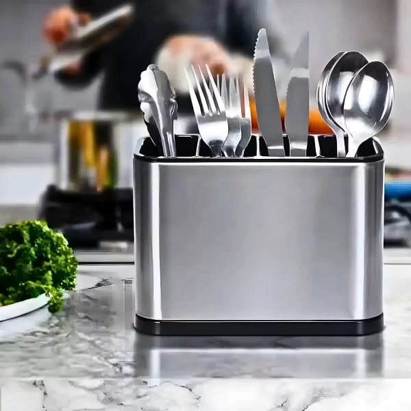 Porta talheres em inox: Organize sua Cozinha com Estilo e Eficiência - Imagem 2