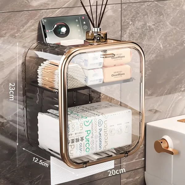 Porta Papel Higiênico com Fixação Sem Furo - Design Moderno - Imagem 3