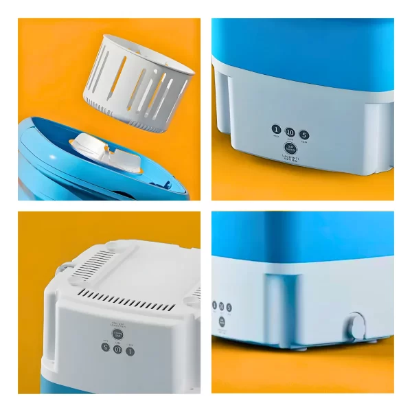 Mini Máquina de Lavar Portátil – Ideal para Roupas Delicadas e de Bebê - Imagem 7