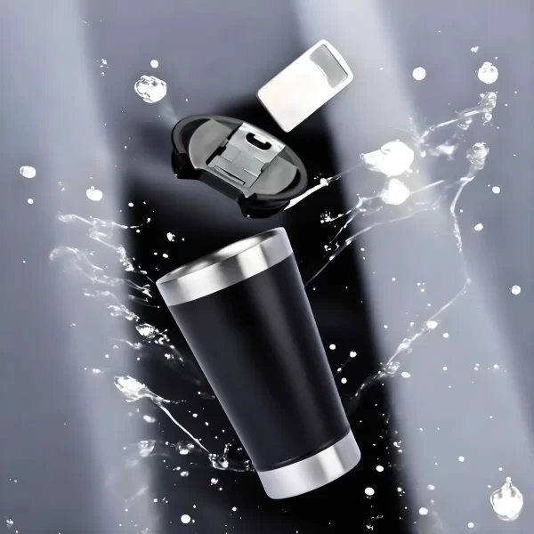 Copo Térmico Inox com Tampa e Abridor – 437ml | Bebida Gelada ou Quente por Mais Tempo! - Imagem 3