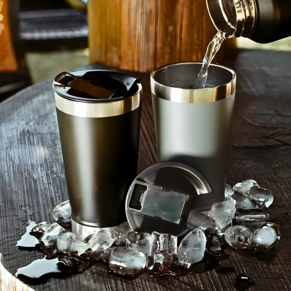 Copo Térmico Inox com Tampa e Abridor – 437ml | Bebida Gelada ou Quente por Mais Tempo! - Imagem 5